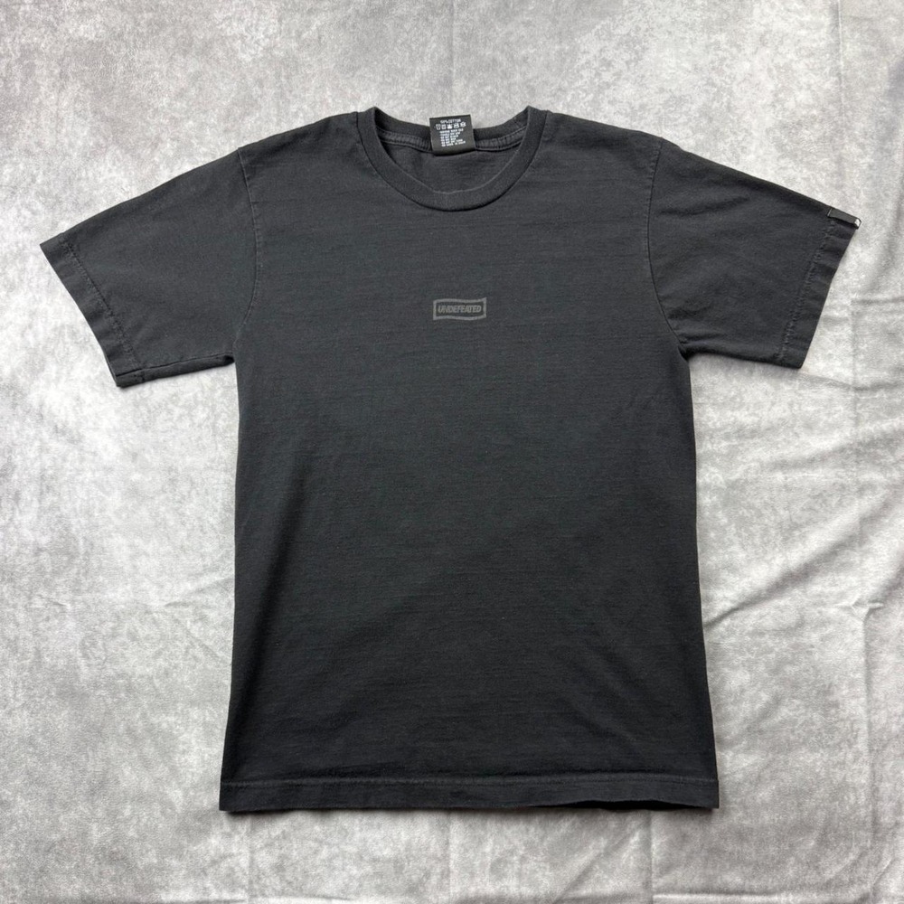 Undefeated Mens Small Black Box Logo Graphic Short Sleeve T-Shirt Streetwear